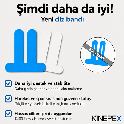 Diz bandının önceden kesilmiş formunun farklı bant kesimiyle karşılaştırılması